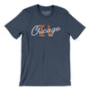 Chicago Illinois Overprinted Men/Unisex T-Shirt-Heather Navy-Allegiant Goods Co. Vintage Sports Apparel