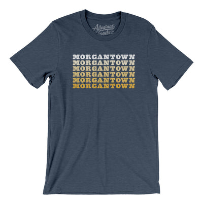 Morgantown Repeat Men/Unisex T-Shirt-Heather Navy-Allegiant Goods Co. Vintage Sports Apparel