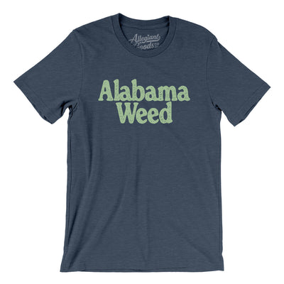 Alabama Weed Men/Unisex T-Shirt-Heather Navy-Allegiant Goods Co. Vintage Sports Apparel