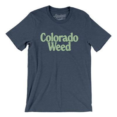 Colorado Weed Men/Unisex T-Shirt-Heather Navy-Allegiant Goods Co. Vintage Sports Apparel