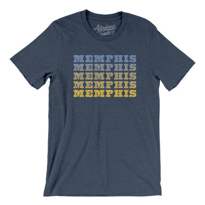 Memphis Repeat Men/Unisex T-Shirt-Heather Navy-Allegiant Goods Co. Vintage Sports Apparel