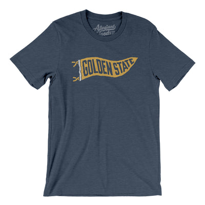 Golden State Pennant Men/Unisex T-Shirt-Heather Navy-Allegiant Goods Co. Vintage Sports Apparel