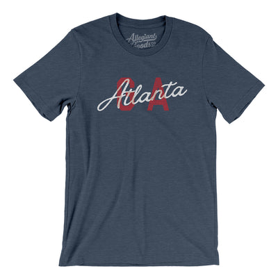 Atlanta Ga Overprinted Men/Unisex T-Shirt-Heather Navy-Allegiant Goods Co. Vintage Sports Apparel