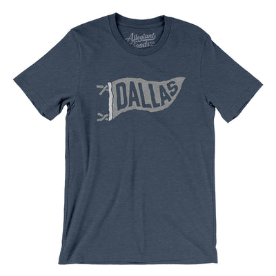 Dallas Pennant Men/Unisex T-Shirt-Heather Navy-Allegiant Goods Co. Vintage Sports Apparel