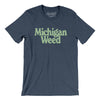 Michigan Weed Men/Unisex T-Shirt-Heather Navy-Allegiant Goods Co. Vintage Sports Apparel