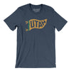 Utah Pennant Men/Unisex T-Shirt-Heather Navy-Allegiant Goods Co. Vintage Sports Apparel