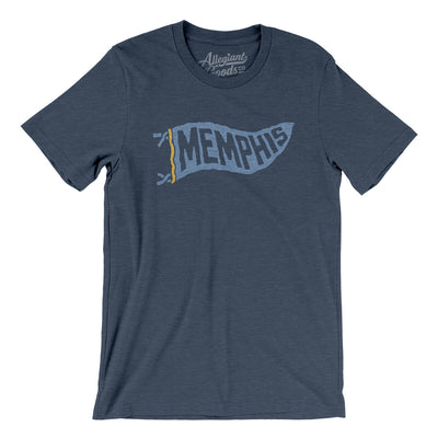 Memphis Pennant Men/Unisex T-Shirt-Heather Navy-Allegiant Goods Co. Vintage Sports Apparel