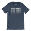 New York Repeat Men/Unisex T-Shirt-Heather Navy-Allegiant Goods Co. Vintage Sports Apparel