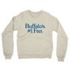 Buffalo's Number 1 Fan Midweight French Terry Crewneck Sweatshirt-Heather Oatmeal-Allegiant Goods Co. Vintage Sports Apparel