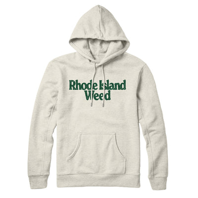 Rhode Island Weed Hoodie-Heather Oatmeal-Allegiant Goods Co. Vintage Sports Apparel