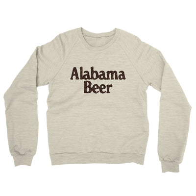 Alabama Beer Midweight French Terry Crewneck Sweatshirt-Heather Oatmeal-Allegiant Goods Co. Vintage Sports Apparel