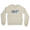 Charlotte Nc Overprinted Midweight French Terry Crewneck Sweatshirt-Heather Oatmeal-Allegiant Goods Co. Vintage Sports Apparel