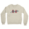 Atlanta Ga Overprinted Midweight French Terry Crewneck Sweatshirt-Heather Oatmeal-Allegiant Goods Co. Vintage Sports Apparel