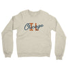 Chicago Illinois Overprinted Midweight French Terry Crewneck Sweatshirt-Heather Oatmeal-Allegiant Goods Co. Vintage Sports Apparel