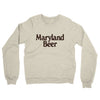 Maryland Beer Midweight French Terry Crewneck Sweatshirt-Heather Oatmeal-Allegiant Goods Co. Vintage Sports Apparel