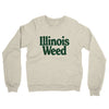 Illinois Weed Midweight French Terry Crewneck Sweatshirt-Heather Oatmeal-Allegiant Goods Co. Vintage Sports Apparel