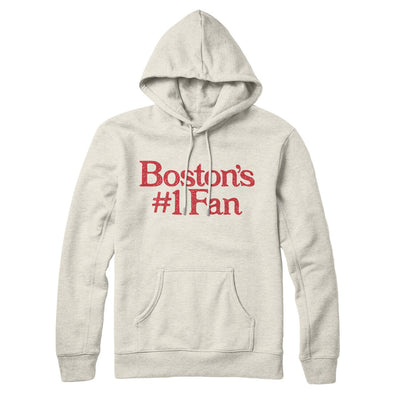 Boston's Number 1 Fan Hoodie-Heather Oatmeal-Allegiant Goods Co. Vintage Sports Apparel