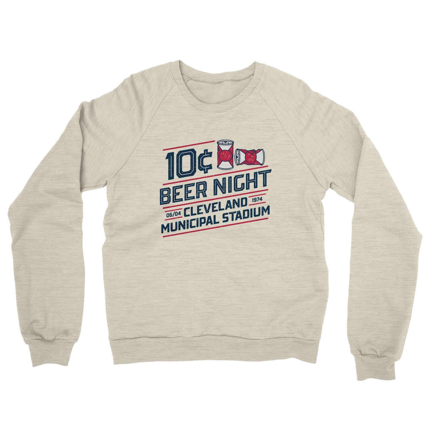 10 Cent Beer Night Midweight French Terry Crewneck Sweatshirt