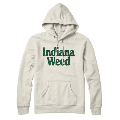 Indiana Weed Hoodie-Heather Oatmeal-Allegiant Goods Co. Vintage Sports Apparel