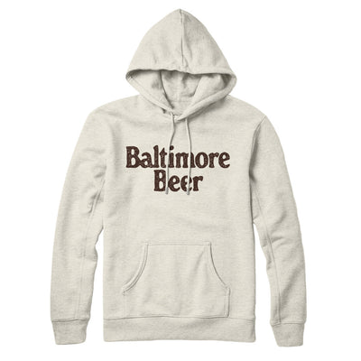 Baltimore Beer Hoodie-Heather Oatmeal-Allegiant Goods Co. Vintage Sports Apparel