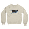 Utah Pennant Midweight French Terry Crewneck Sweatshirt-Heather Oatmeal-Allegiant Goods Co. Vintage Sports Apparel