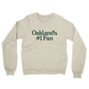 Oakland's Number 1 Fan Midweight French Terry Crewneck Sweatshirt-Heather Oatmeal-Allegiant Goods Co. Vintage Sports Apparel