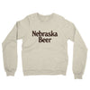 Nebraska Beer Midweight French Terry Crewneck Sweatshirt-Heather Oatmeal-Allegiant Goods Co. Vintage Sports Apparel