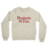 Boston's Number 1 Fan Midweight French Terry Crewneck Sweatshirt-Heather Oatmeal-Allegiant Goods Co. Vintage Sports Apparel