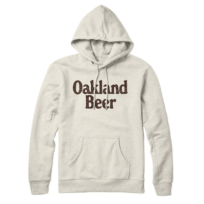 Oakland Beer Hoodie-Heather Oatmeal-Allegiant Goods Co. Vintage Sports Apparel