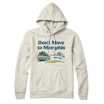 Don't Move To Memphis Hoodie-Heather Oatmeal-Allegiant Goods Co. Vintage Sports Apparel