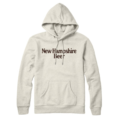 New Hampshire Beer Hoodie-Heather Oatmeal-Allegiant Goods Co. Vintage Sports Apparel