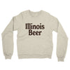 Illinois Beer Midweight French Terry Crewneck Sweatshirt-Heather Oatmeal-Allegiant Goods Co. Vintage Sports Apparel