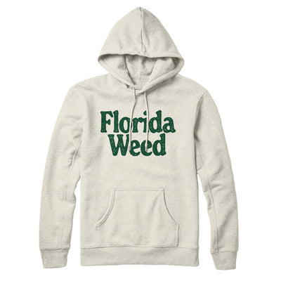 Florida Weed Hoodie-Heather Oatmeal-Allegiant Goods Co. Vintage Sports Apparel