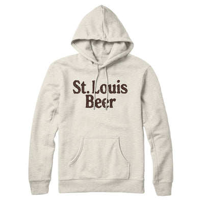 St. Louis Beer Hoodie-Heather Oatmeal-Allegiant Goods Co. Vintage Sports Apparel