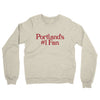 Portland's Number 1 Fan Midweight French Terry Crewneck Sweatshirt-Heather Oatmeal-Allegiant Goods Co. Vintage Sports Apparel