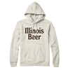 Illinois Beer Hoodie-Heather Oatmeal-Allegiant Goods Co. Vintage Sports Apparel