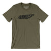 Tennessee State Shape Text Men/Unisex T-Shirt-Heather Olive-Allegiant Goods Co. Vintage Sports Apparel