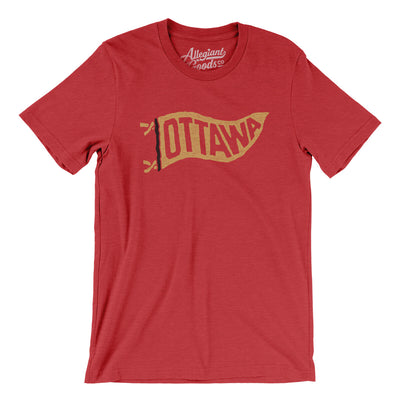 Ottawa Pennant Men/Unisex T-Shirt-Heather Red-Allegiant Goods Co. Vintage Sports Apparel