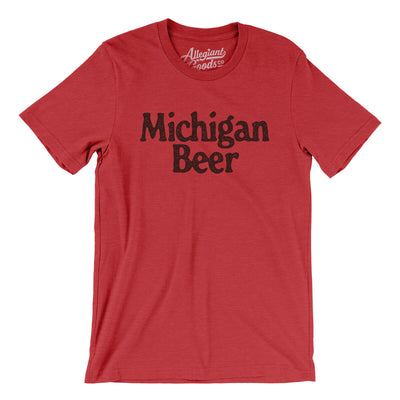 Michigan Beer Men/Unisex T-Shirt-Heather Red-Allegiant Goods Co. Vintage Sports Apparel