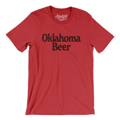 Oklahoma Beer Men/Unisex T-Shirt-Heather Red-Allegiant Goods Co. Vintage Sports Apparel