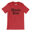 Illinois Beer Men/Unisex T-Shirt-Heather Red-Allegiant Goods Co. Vintage Sports Apparel