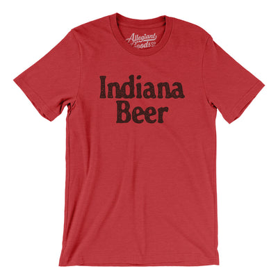 Indiana Beer Men/Unisex T-Shirt-Heather Red-Allegiant Goods Co. Vintage Sports Apparel