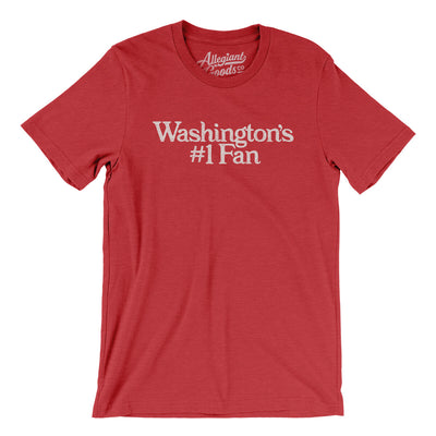 Washington's Number 1 Fan Men/Unisex T-Shirt-Heather Red-Allegiant Goods Co. Vintage Sports Apparel