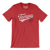 Tampa Vintage Script Men/Unisex T-Shirt-Heather Red-Allegiant Goods Co. Vintage Sports Apparel