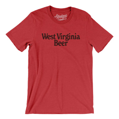 West Virginia Beer Men/Unisex T-Shirt-Heather Red-Allegiant Goods Co. Vintage Sports Apparel