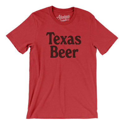 Texas Beer Men/Unisex T-Shirt-Heather Red-Allegiant Goods Co. Vintage Sports Apparel