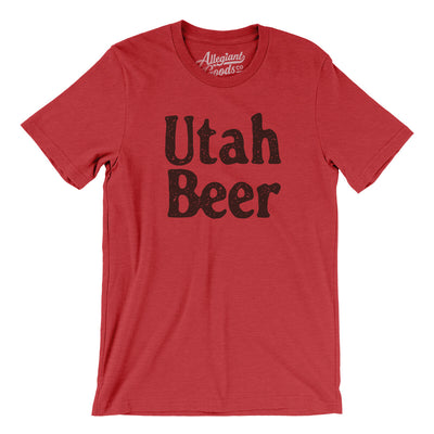 Utah Beer Men/Unisex T-Shirt-Heather Red-Allegiant Goods Co. Vintage Sports Apparel