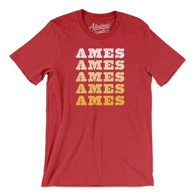 Ames Repeat Men/Unisex T-Shirt-Heather Red-Allegiant Goods Co. Vintage Sports Apparel