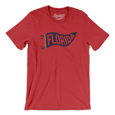 Florida Pennant Men/Unisex T-Shirt-Heather Red-Allegiant Goods Co. Vintage Sports Apparel