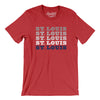 St Louis Repeat Men/Unisex T-Shirt-Heather Red-Allegiant Goods Co. Vintage Sports Apparel